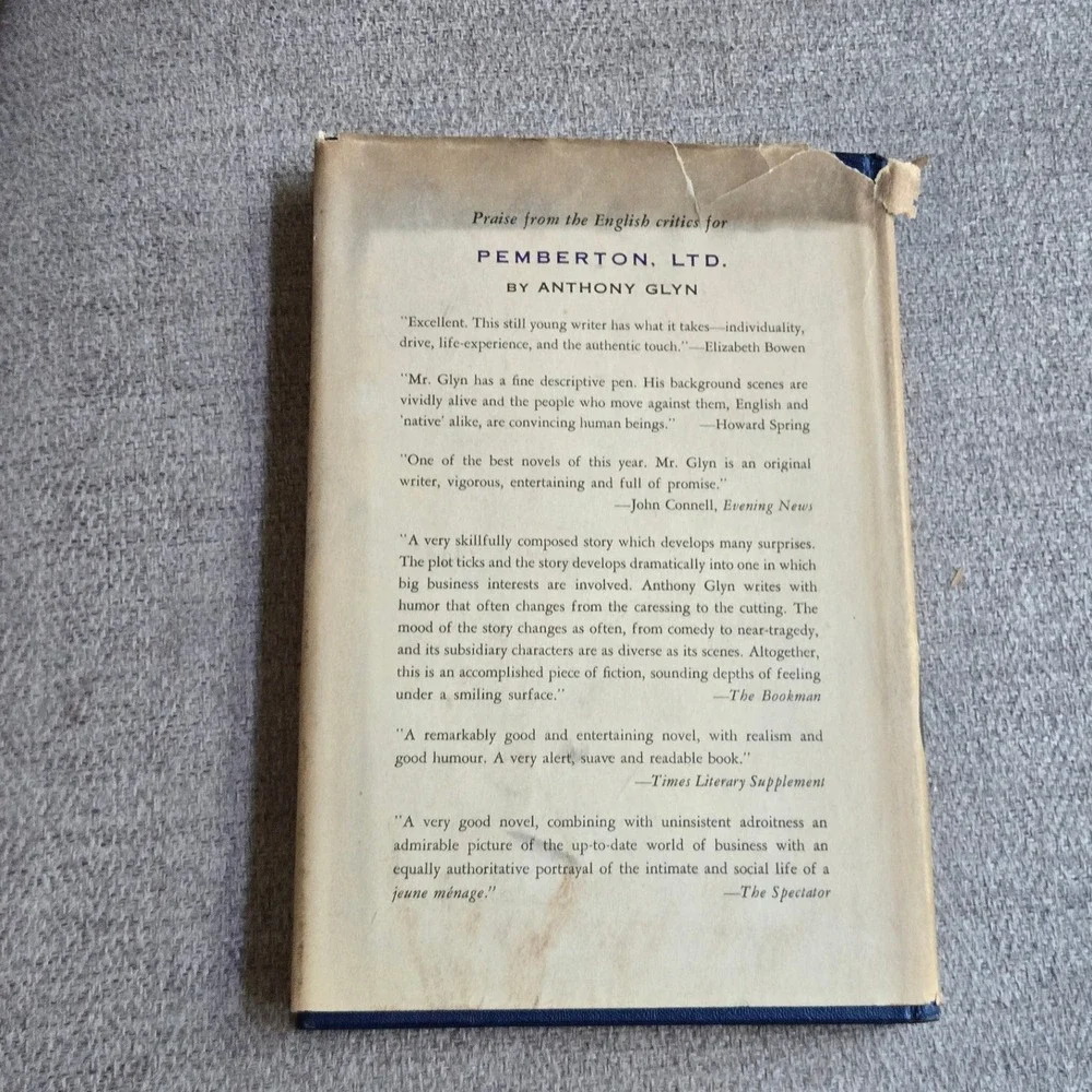 The Dial Press Pemberton Ltd Anthony Glyn 1957 Hardcover First Edition Book